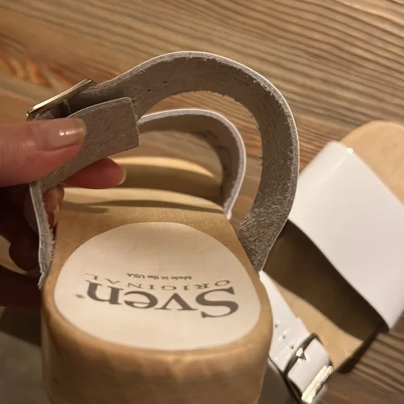 Sven Wooden Leather Sandals Euro 36 - Picture 5 of 8